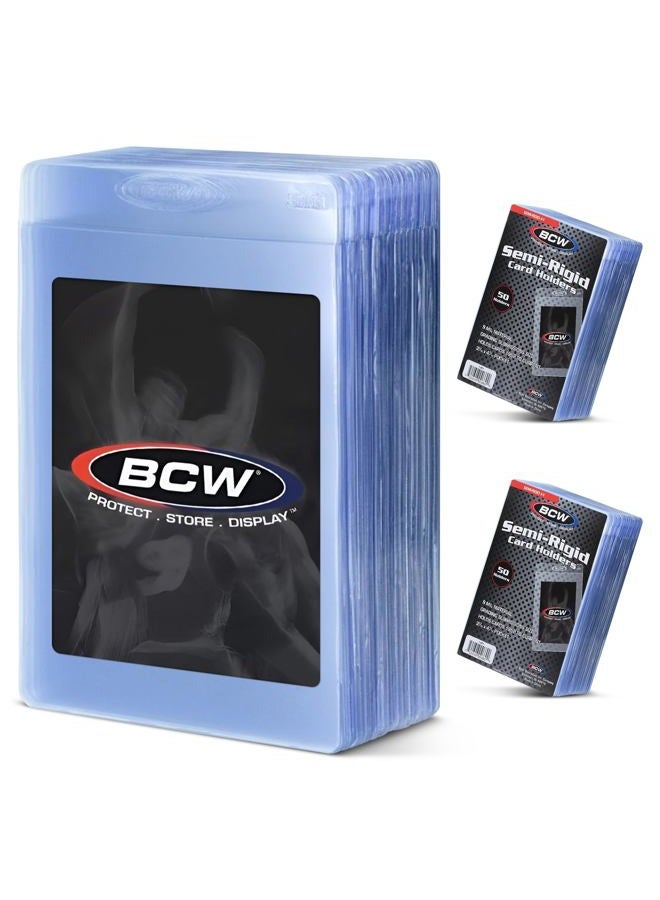 BCW حامل بطاقات شبه صلب - 100 غلاف لبطاقات التداول - Image 1