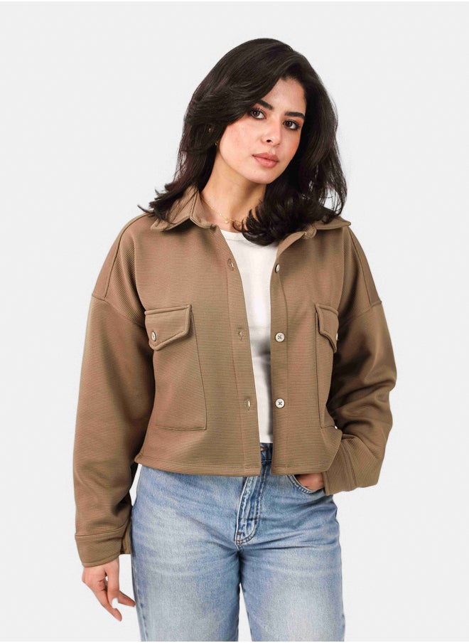 SHECHICK Shechick Cardone Cafe Crop Shirt  - Image 1