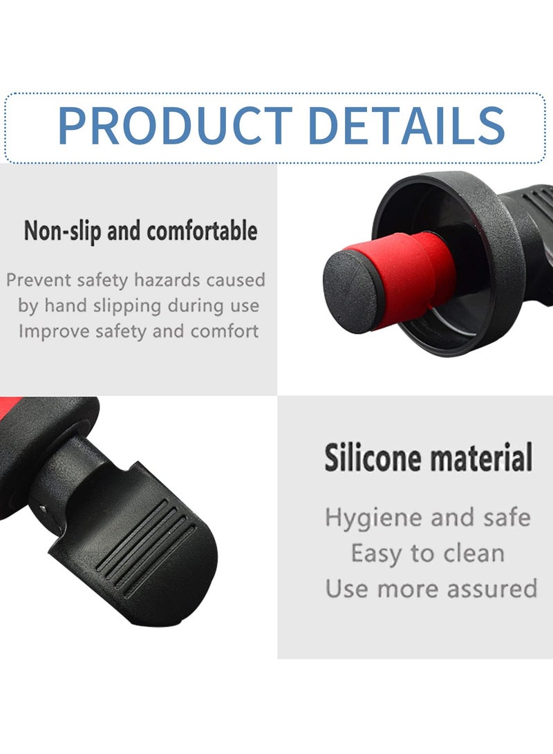 سيوسي سدادات زجاجات النبيذ الفراغية 6 قطع، سدادة زجاجة قابلة لإعادة الاستخدام سدادة زجاجة بلاستيكية سدادات نبيذ لنبيذ الشمبانيا والبيرة للحفاظ على النبيذ طازجاً - Image 5