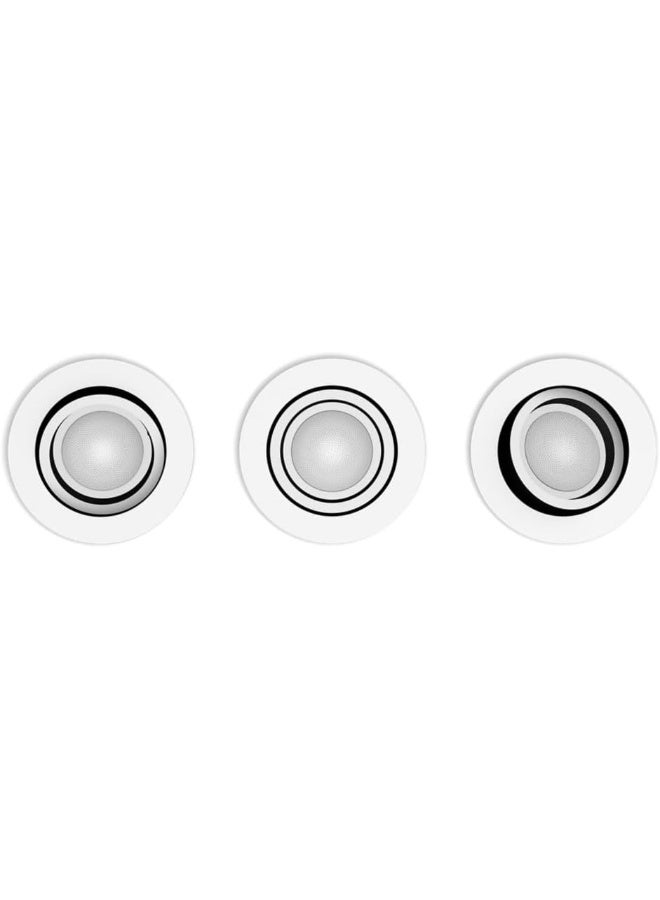 Philips Hue White & Color Ambiance Centura Round Recessed Spotlights, Pack of 3, Dimmable Ceiling Lights with 16 Million Colours, Smart Light Control via Voice and App - Image 2