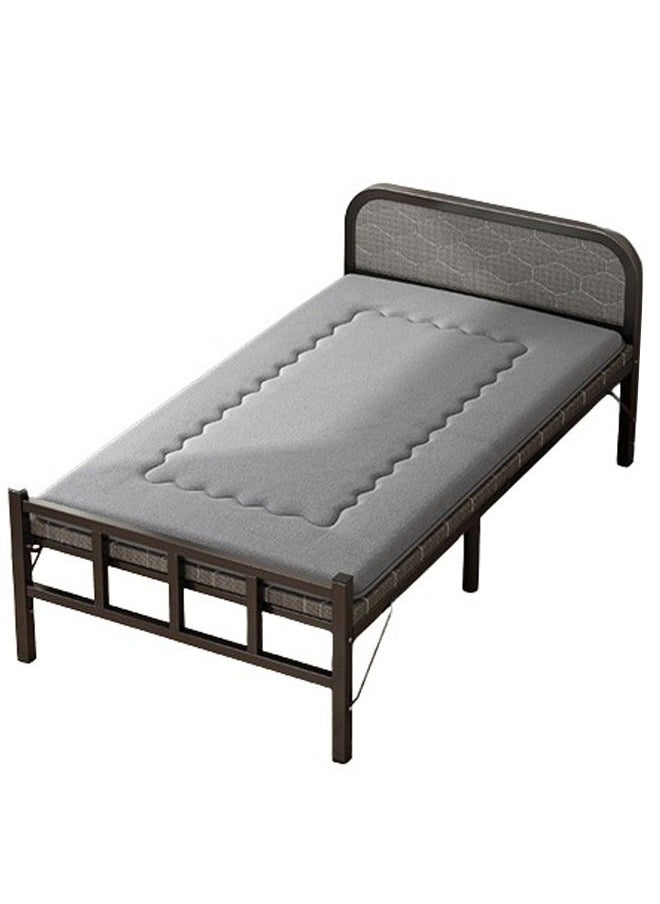 NKX Portable Foldaway household Simple Bed companion with Lambwool Matress 100 cm  - Image 3
