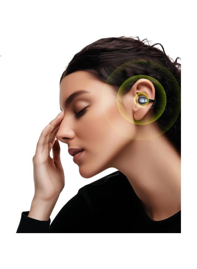 Langston Lanston Bluetooth Earphone Clip-On Style Bone Conduction Concept Wireless Open Non-In-Ear Sports Running Cycling Call Noise Reduction Suitable For Apple Huawei Phones Ts20 Purple - Image 3