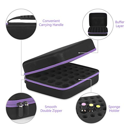 JSVER Essential Oil Storage, 30 Bottles,Essential Oil Holder Case, Essential Oil Case for 5ml, 10ml, 15ml Bottles Travel Storage Organizer Bag for doTerra, Young Living Oils, Premium, Aromatherapy - Image 4