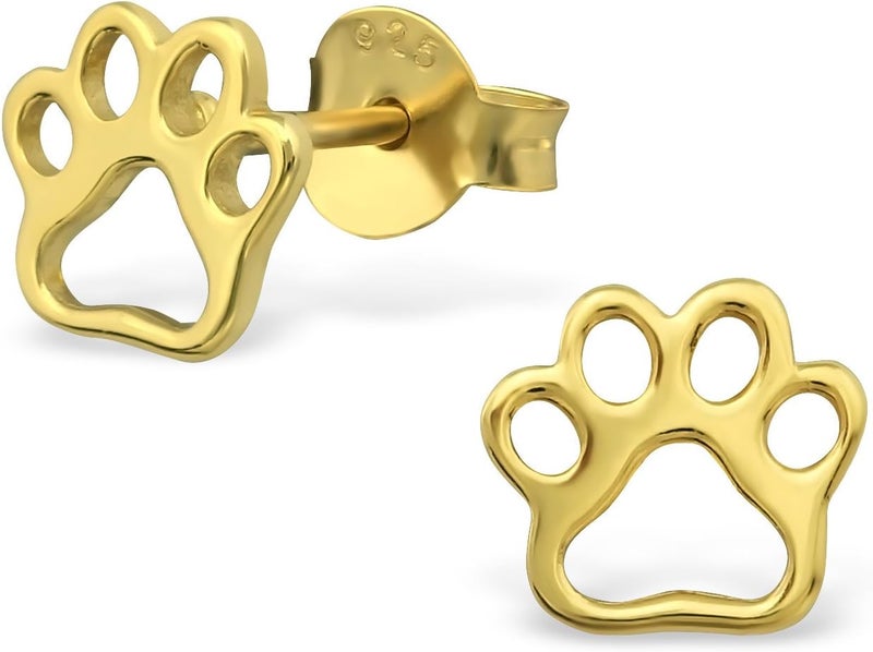 ICYROSE 925 Sterling Silver Paw Print Stud Earrings (Choose Your Style) (Nickel Free) - Image 1