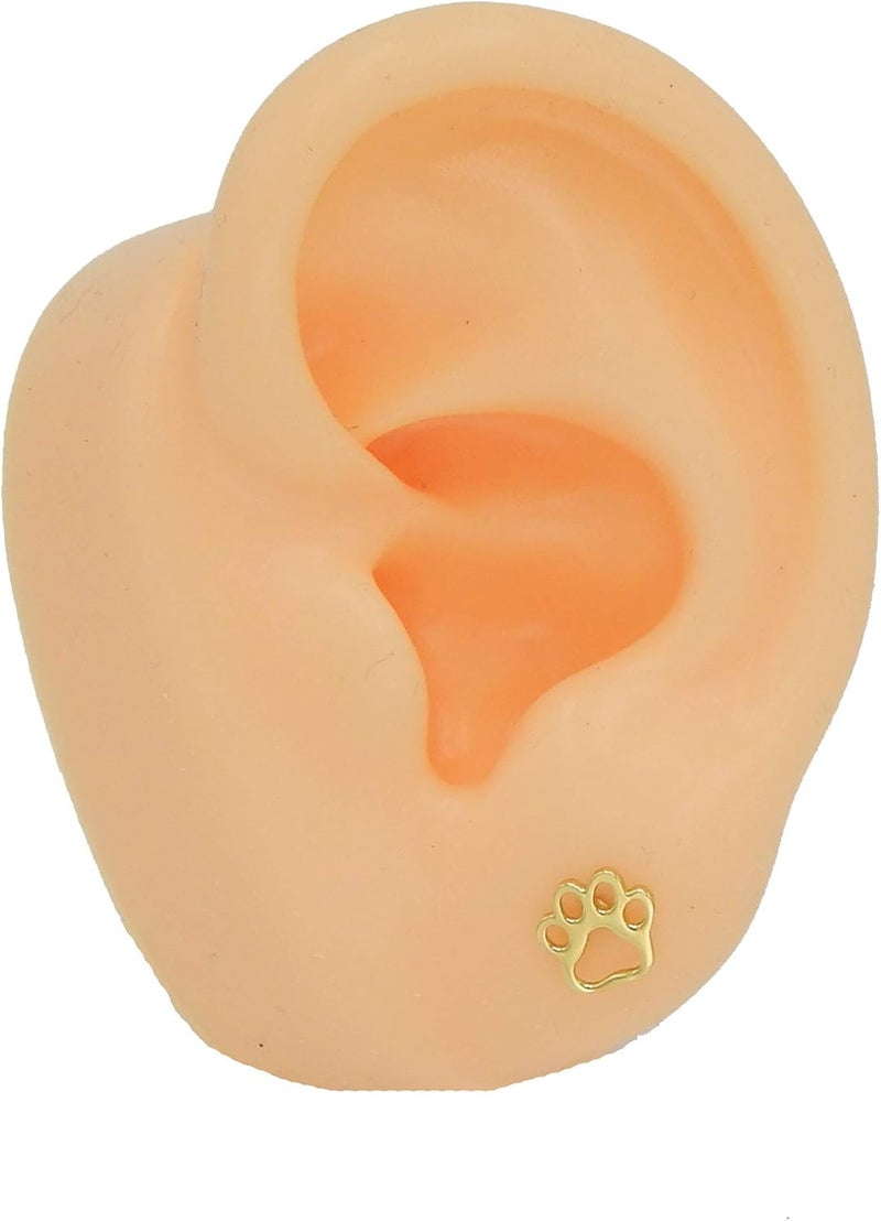 ICYROSE 925 Sterling Silver Paw Print Stud Earrings (Choose Your Style) (Nickel Free) - Image 2