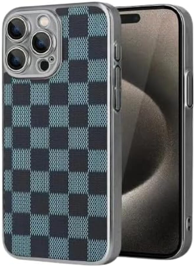 Next Next Store Luxury Phone Case, Stylish Cover with Full Lens Protection, Durable and Stylish Design Compatible with iPhone 13 Pro Max, Perfect Protection and Unbeatable Style (Blue)