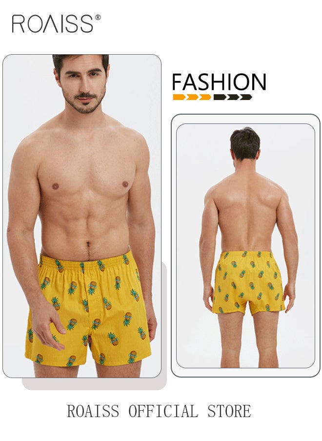 roaiss - 2 Pack Men Arrow Pants Men Cotton Loose Boxer Briefs Men Casual Furniture Comfort Cotton Briefs Large Size Men Briefs - Image 1