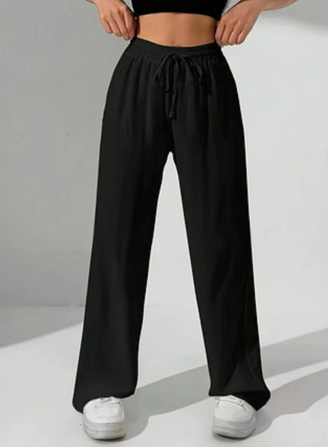 تايك تو بنطال بقصة مستقيمة وخصر مطاطي