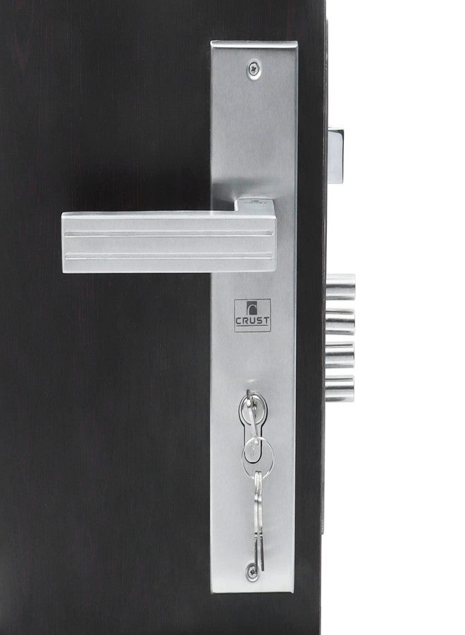 Crust Altroz Premium 10" Plate Mortise Door Lock Handle Set/Mortise Lock with Brass Lock Body and Both Side Key 60mm Brass Cylinder Set with 3 Brass Computer Keys - Image 3