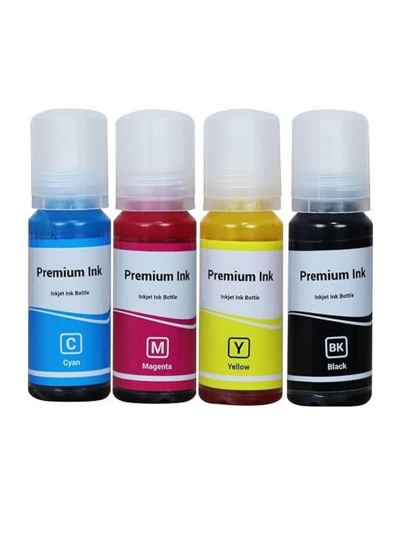 Terabyte L3110، L3150، L3250، L3252، L3115، L3116، L3101، L3210، L3215، L3216، L3151، L3152، L3156، L5190 (003 حبر متوافق لإبسون) - حبر طابعة (70 جرام × C/M/Y/ أسود) زجاجة - Image 1