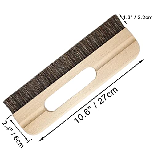 Sinyiol 1 Piece Large Wallpaper Brush, 10.6" Thick Horse Hair Wallpaper Smoothing Brush Paste Brush Wallpaper Smoothing Tool with Wooden Handle - Image 2
