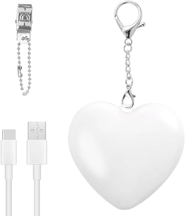 White Mini Heart Touch Lamp Portable Automatic Night Light For Home Travel Gift - Image 1