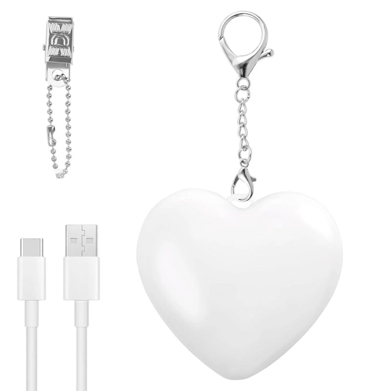 White Mini Heart Touch Lamp Portable Automatic Night Light For Home Travel Gift - Image 2