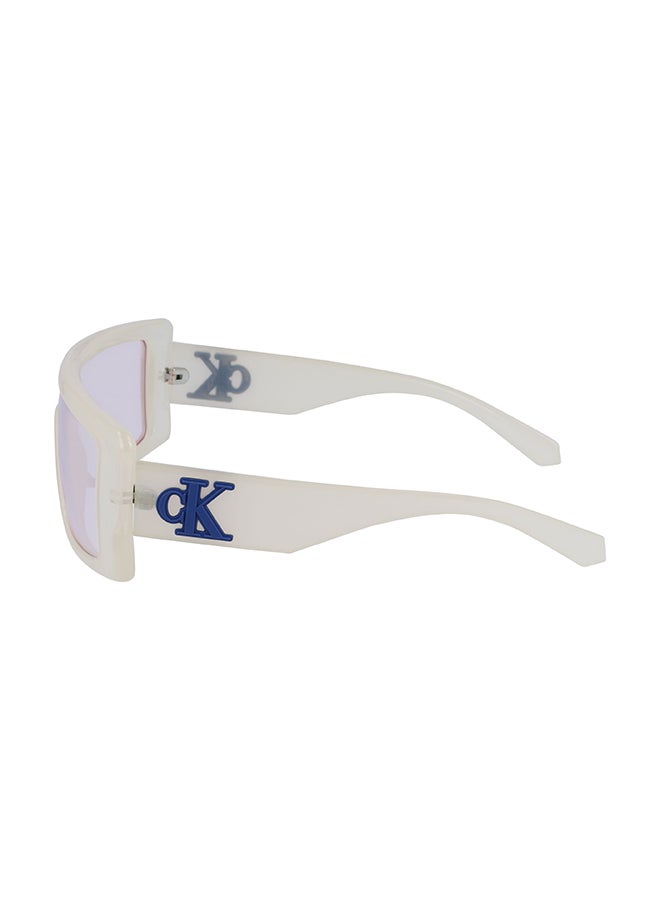 Calvin Klein Jeans Unisex UV Protection Shield Sunglasses - CKJ23655S-100-5720 - Lens Size: 57 Mm - Image 2