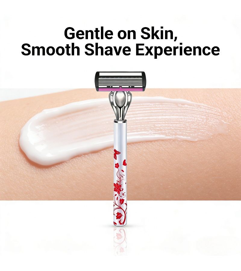 A Shaving Kit with 1 Handle and 12 Interchangeable Blades for Smooth Gentle Shave Suitable for Everyone and Summer Grooming High Quality - Image 2