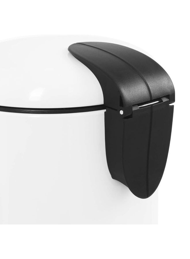 AKC 5L Stainless Steel Pedal Trash Can - Modern White Powder-Coated Waste Bin with Slow-Close Lid for Kitchen & Office - Image 5