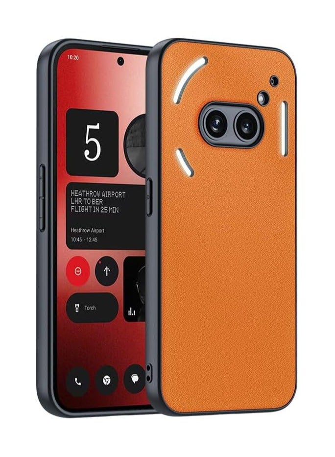 غطاء متوافق مع Nothing Phone (2a) Plus 5G، مصنوع من جلد ناعم بنمط ألياف الكربون، غلاف خفيف الوزن ومضاد للصدمات ومقاوم للسقوط.