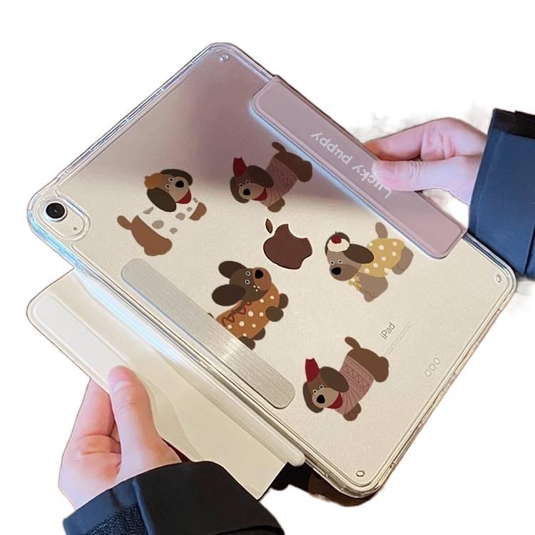 DGG Brown Transparent Clear Back iPad Case for iPad 10th Gen / iPad 10.2 - Image 1
