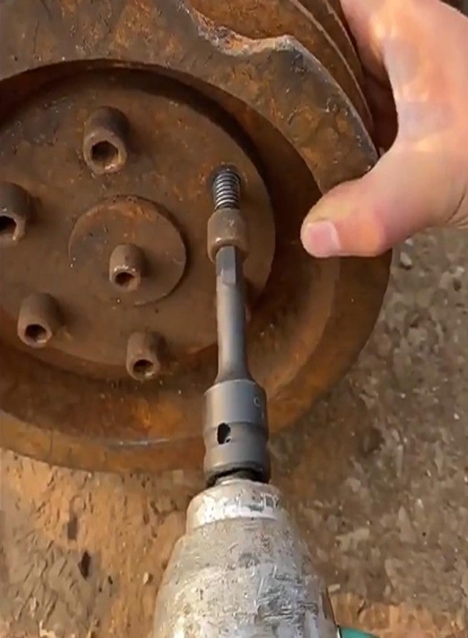 طقم مفكات ألين صدمية من ليونتول، 8 قطع، طقم مفكات سداسية صدمية بقطر 1/2 بوصة، طقم مفكات سداسية مترية H5-H19، طقم مفكات مفتاح ألين مطول، محول صدمات للبناء من قطعة واحدة مصنوع من فولاذ الكروم والموليبدينوم، جراب متضمن - Image 4