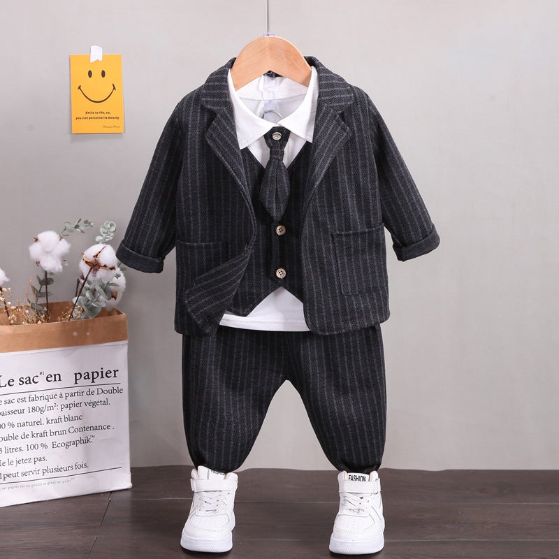 Boys Handsome Suit Vest Four-Piece Baby Handsome Suit Children'S Suit - Image 1