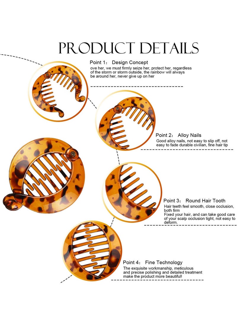 WILLBOND WILLBOND 6 Pieces Banana Hair Clips Banana Hair Combs Fishtail Hair Clip Combs Resin Banana Fish Grips for Women Hair Accessories  - Image 3
