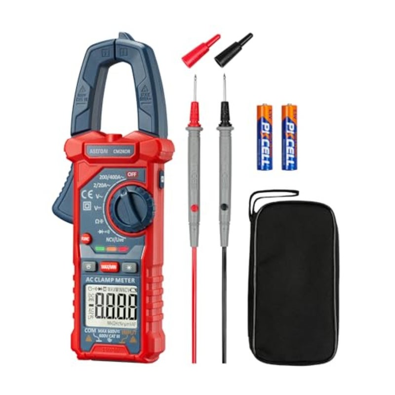 Digital Clamp Meter Multimeter 2000 Counts Amp Voltage Tester Auto-ranging with AC/DC Voltage, AC Current, Resistance, Capacitance, Continuity, Live Wire Test, Non-Contact Voltage Detection - Image 1