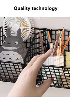 Kutis 2-Piece Wall Mounts Storage Rack Bedroom Kitchen Bathroom Organizer Carbon Steel Black 36x15x16 and 24x15x16 cm  - Image 2