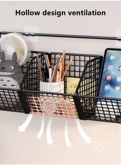 Kutis 2-Piece Wall Mounts Storage Rack Bedroom Kitchen Bathroom Organizer Carbon Steel Black 36x15x16 and 24x15x16 cm  - Image 4