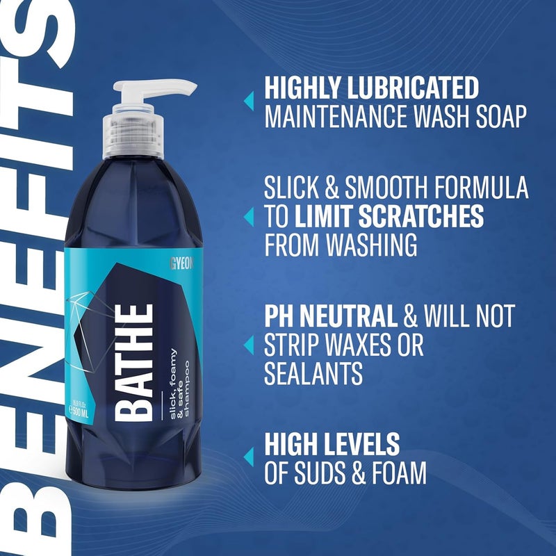 Gyeon quartz Q²M Bathe - Car Wash Soap and Shampoo, Wax and Coating Safe, Highly Lubricated - Image 1