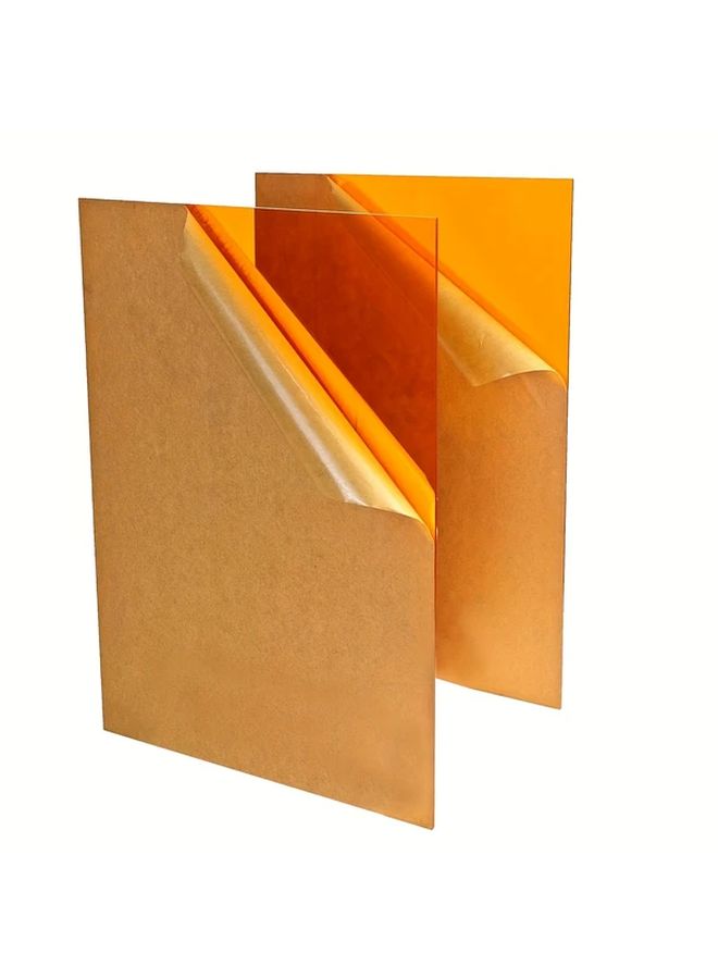 لوحة أكريليك برتقالية 8 × 12 بوصة سمك 1/8 فارغة لمشاريع DIY وحرف الزفاف - Image 4