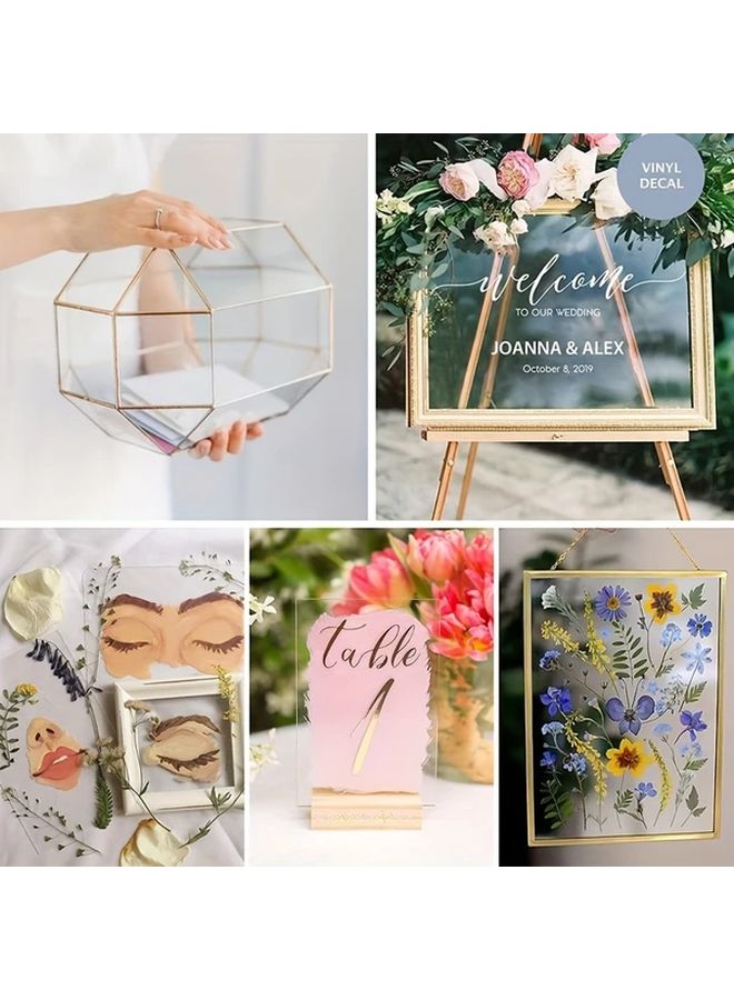 لوحة أكريليك برتقالية 8 × 12 بوصة سمك 1/8 فارغة لمشاريع DIY وحرف الزفاف - Image 5