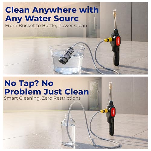 Woscher AquaVolt Cordless Portable Wireless Pressure Washer for Car Wash Bike Washing and Multipurpose Cleaning | 156W | 7500mAh | 330 PSI | Triple Battery | |10L/Min | 12+6 Months Warranty - Image 5