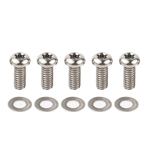NICECNC 5pcs Titanium Alloy Derby Cover Screws Compatible with Harley CVO Road GlideStreet GlideFat BobFat BoyRoad GlideRoad KingSoftail SlimDeluxeHeritage ClassicSoftail ClassicSee FIT