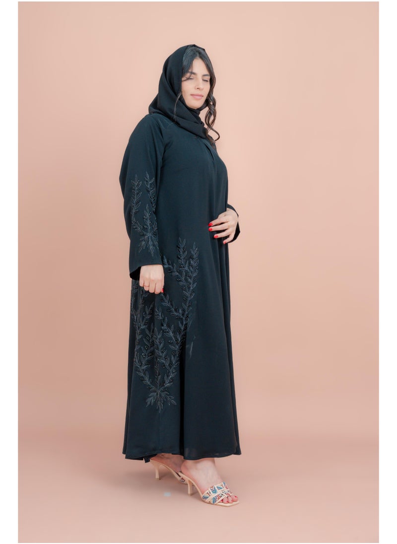 IKKXA Artisan Elegance Handwork Emirati Abaya AIK008  - Image 4