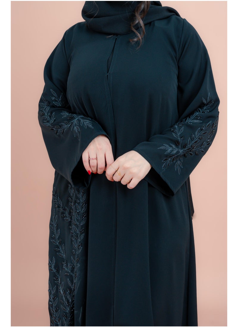 IKKXA Artisan Elegance Handwork Emirati Abaya AIK008  - Image 2