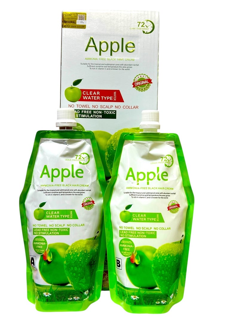 BEAUTY AMBITION Apple Ammonia Free Natural Black Hair Color Cream 1000ml  - Image 2