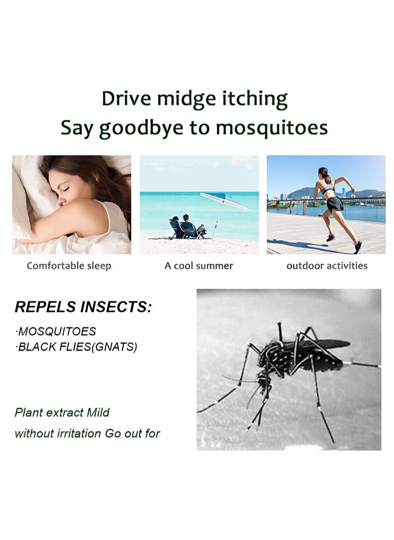 Natural Mosquito Repellent Spray, Bug Spray，Time-Release Plant-Based Actives, Non-Greasy, No Stains（60ml）