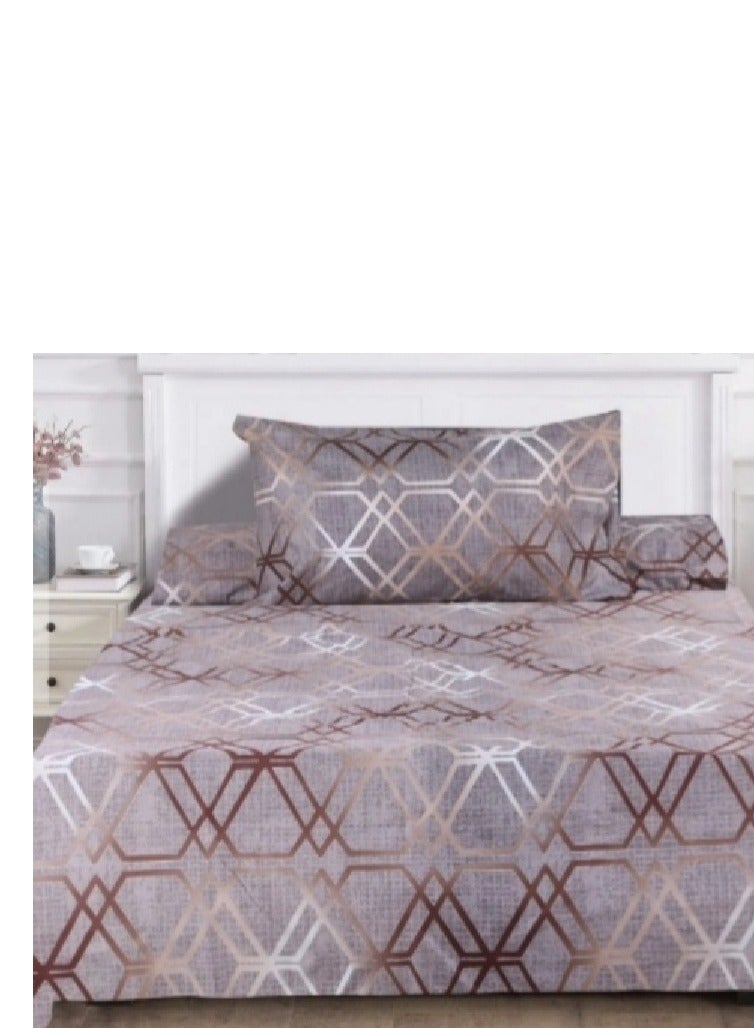 طقم ملايه سرير فلات 5 قطع خامه قطنيه عالي الجودة كبير المقاس 240* 260 - Image 1