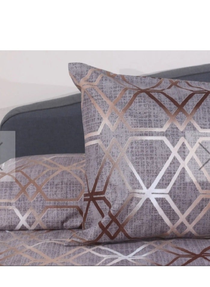 طقم ملايه سرير فلات 5 قطع خامه قطنيه عالي الجودة كبير المقاس 240* 260 - Image 2