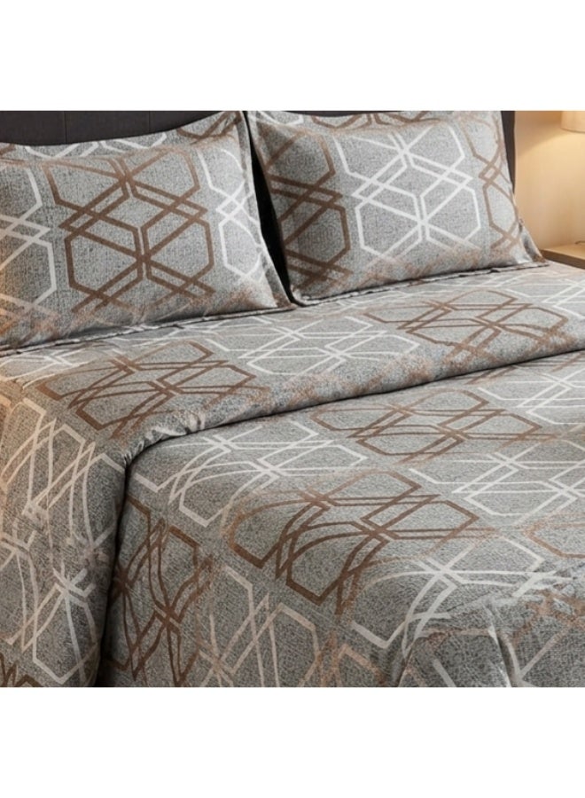 طقم ملايه سرير فلات 5 قطع خامه قطنيه عالي الجودة كبير المقاس 240* 260 - Image 2