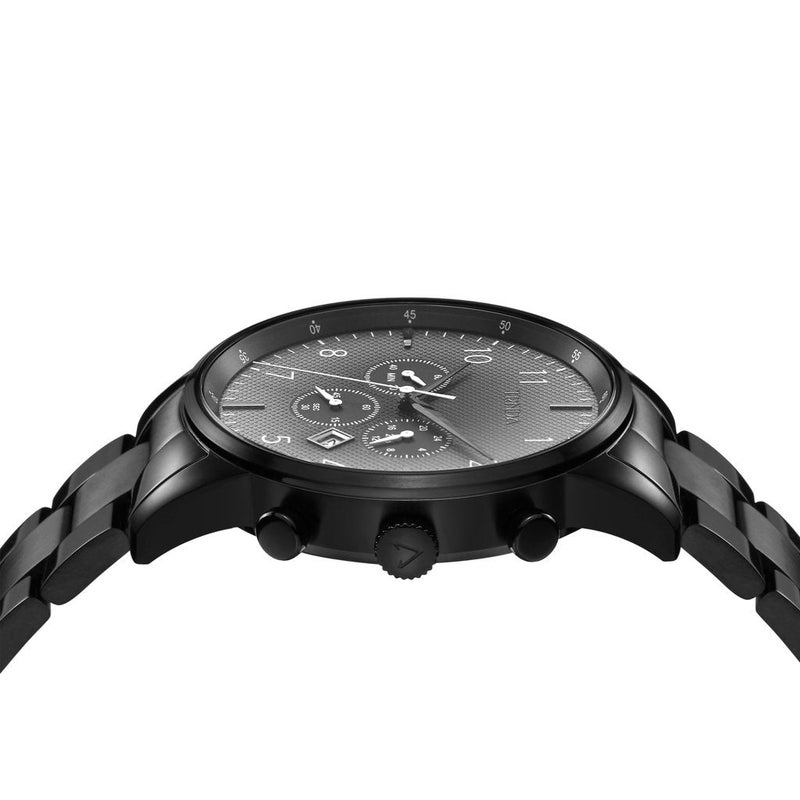 ترندا TRNDA ساعة رجال بمينا أسود من الفولاذ المقاوم للصدأ - أسلوب عصري وخالد - Image 3