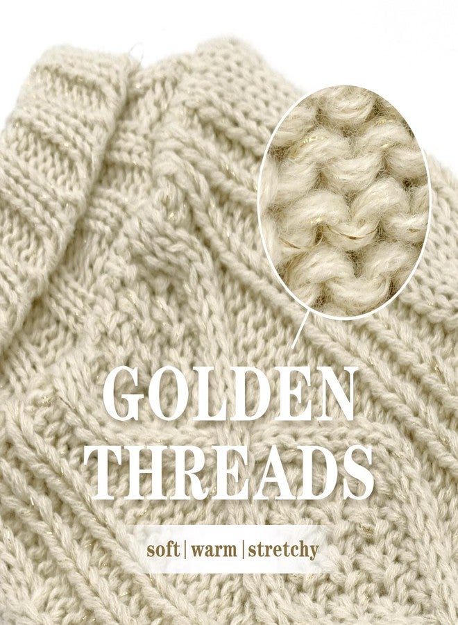 kyeese Dog Sweaters for Small Dogs with Golden Thread Turtleneck Dog Cable Knit - Image 4