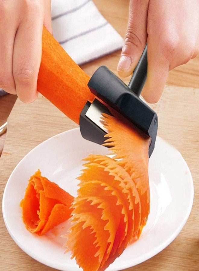 THW® Carrot Curler and Peeler Cucumber Vegetable Sharpener Peeler Slicer Fruit Cutter - Image 3