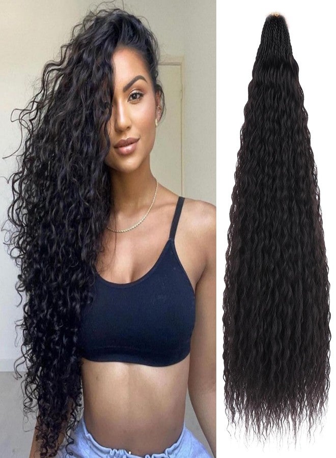 ZRQ Pre-looped Micro Brazilian Braids Curly Crochet Hair, 24 inch Water Wave, Deep Wave, Afro Kinky, Synthetic, Curly Crochet Hair Extensions, Women - Image 1
