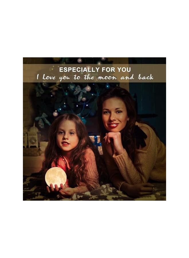 The Bros 3D Moon Lamp with Ceramic Base,Levitating Moon Lamp for Room Home Decor,LED Night Light,Mood Lighting with Touch Control Brightness,Rechargeable Night Light for Teen Girls Boys(8CM,White Light) - Image 3