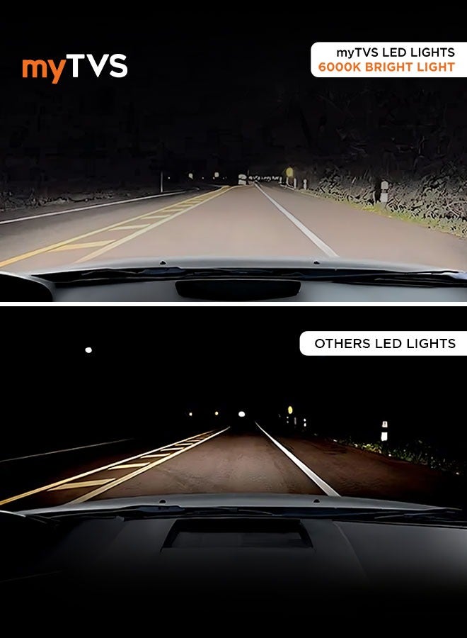 myTVS مصابيح أمامية LED للسيارات myTVS بقوة 200 واط | مجموعة تحويل LED فائقة السطوع 20000 لومن 6000 كيلفن | مصابيح أمامية مقاومة للماء عالية القوة | توصيل وتشغيل، LED9-HB-12 طويلة الأمد - Image 5