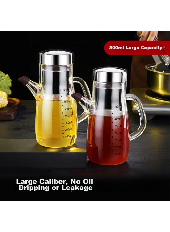 SSGP Sanli Steel Oil Bottle, Kitchen Household Large Size, Non-drip Oil Container, High Borosilicate Glass, 800ml, No.1 Member Store - Image 2