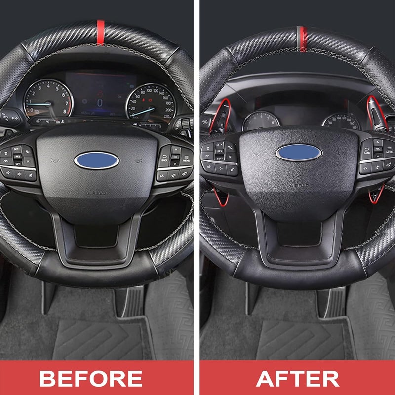 JHO Car Steering Wheel Shifter Extension Paddle for Ford Explorer 2020 2021 - Black - Image 3