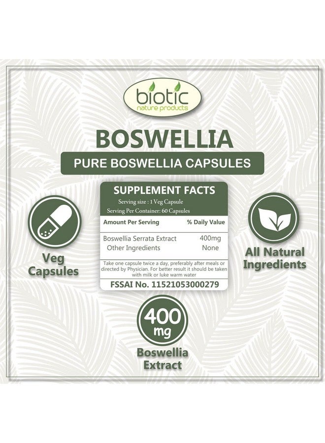 Biotic كبسولات بيوتيك بوسويليا سيراتا (شالاكي) مستخلص 400 ملغ - 60 كبسولة نباتية - Image 4