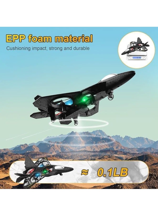 REZZOSS RC Aeroplane 2.4GHz L0712 Fighter Jet with Double Battery – Remote Control Plane for Kids & Beginners | 2x Battery Extended Flight Time EPP Foam Glider | Durable Unbreakable Outdoor Flying Toy | LED Stunt Aircraft Gift for Boys | Easy Fly Gyro System - Image 5
